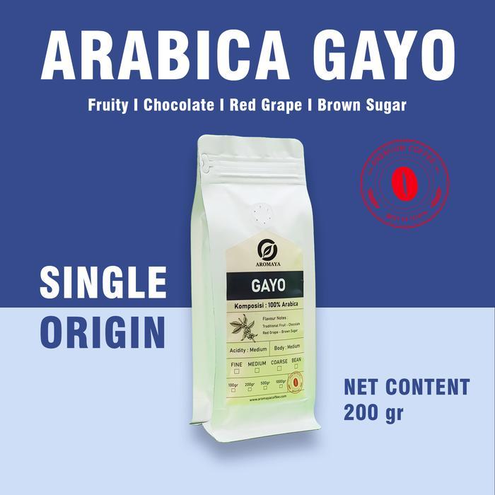 NEW SALE = Terlaris = AROMAYA Kopi Arabika Gayo Flores Toraja Mandailing Bali Jawa 200gr - ARABICA G