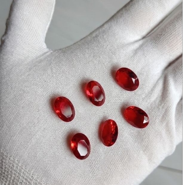 batu akik Merah siem super cuting 14mm