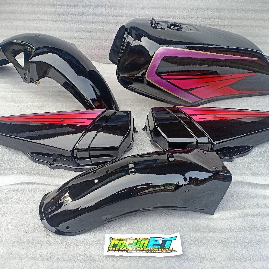 COVER SIDE BOK DOP AKI OLSAM RX KING ORIGINAL YGP GRESS BARU LIST MERAH 1994/1995 COBRA HANYA BOX AK