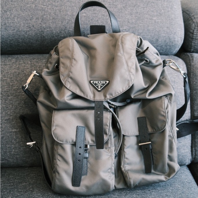 [Preloved] Prada Re-Nylon Backpack (Mercury Gray)