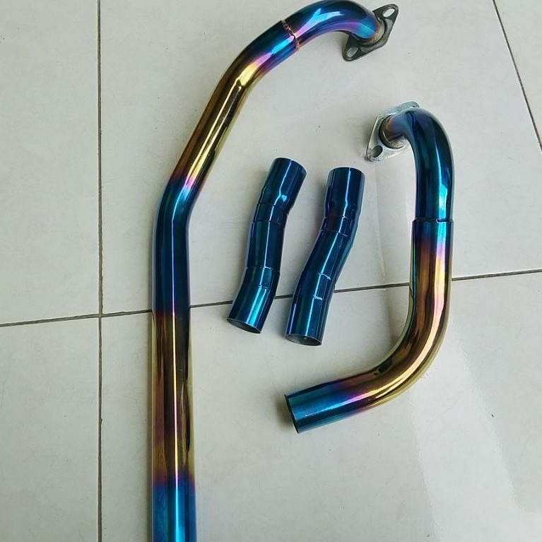 leher knalpot racing Morbidelli v252 kanan kiri od 38mm