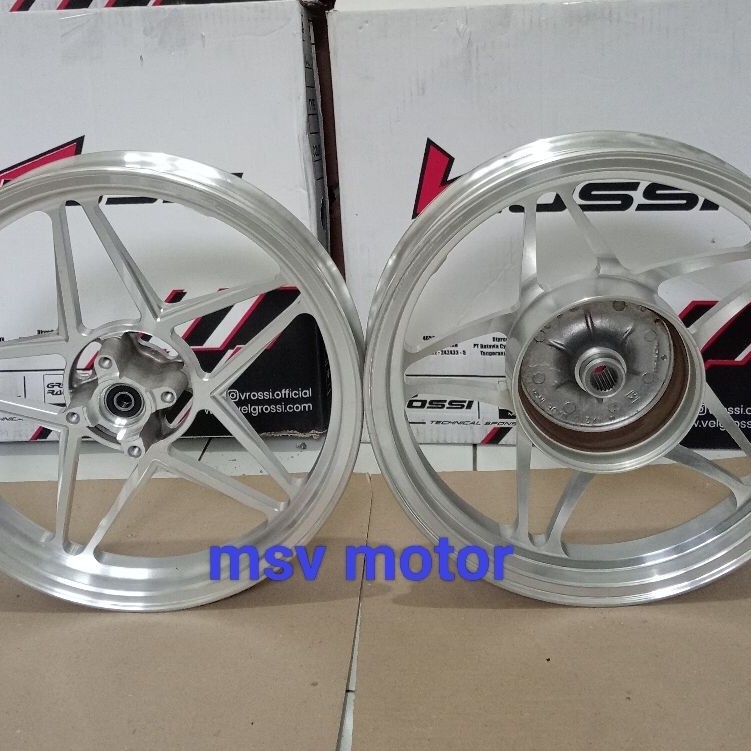 VELG RACING VENOM ORBITS UNTUK BEAT, SCOOPY 14/185/215 SILVER NC