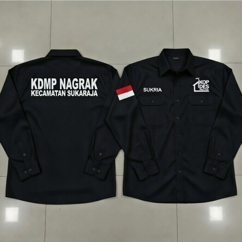 Free Ongkir Teguh Store Kemeja Bordir Koperasi Merah Putih Kemeja Koperasi Merah Putih Baju Koperasi