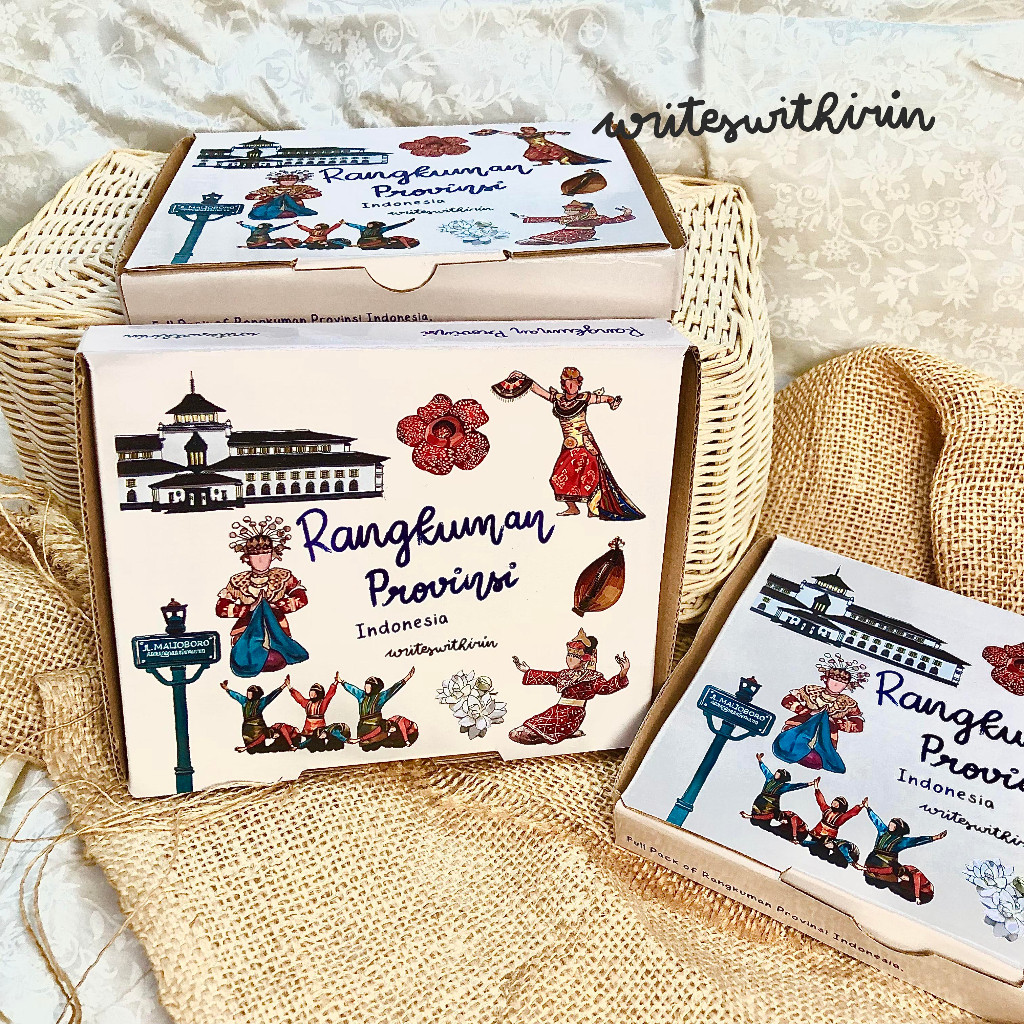 (writeswithirin) “Rangkuman 38 Provinsi Indonesia” set lengkap Kartu Pos Postcard/ Post Card/ Penpal