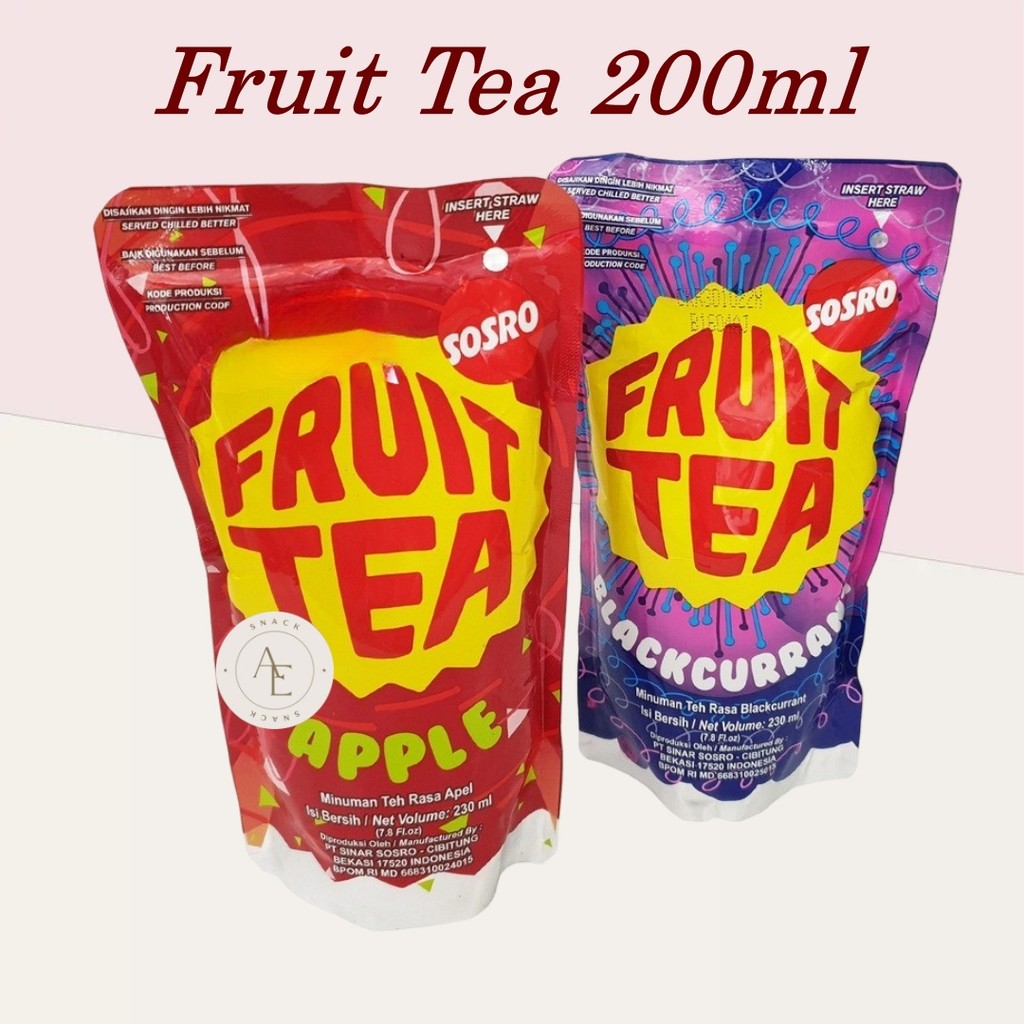 Fruit Tea Sosro Pouch Blackcurrant Apple