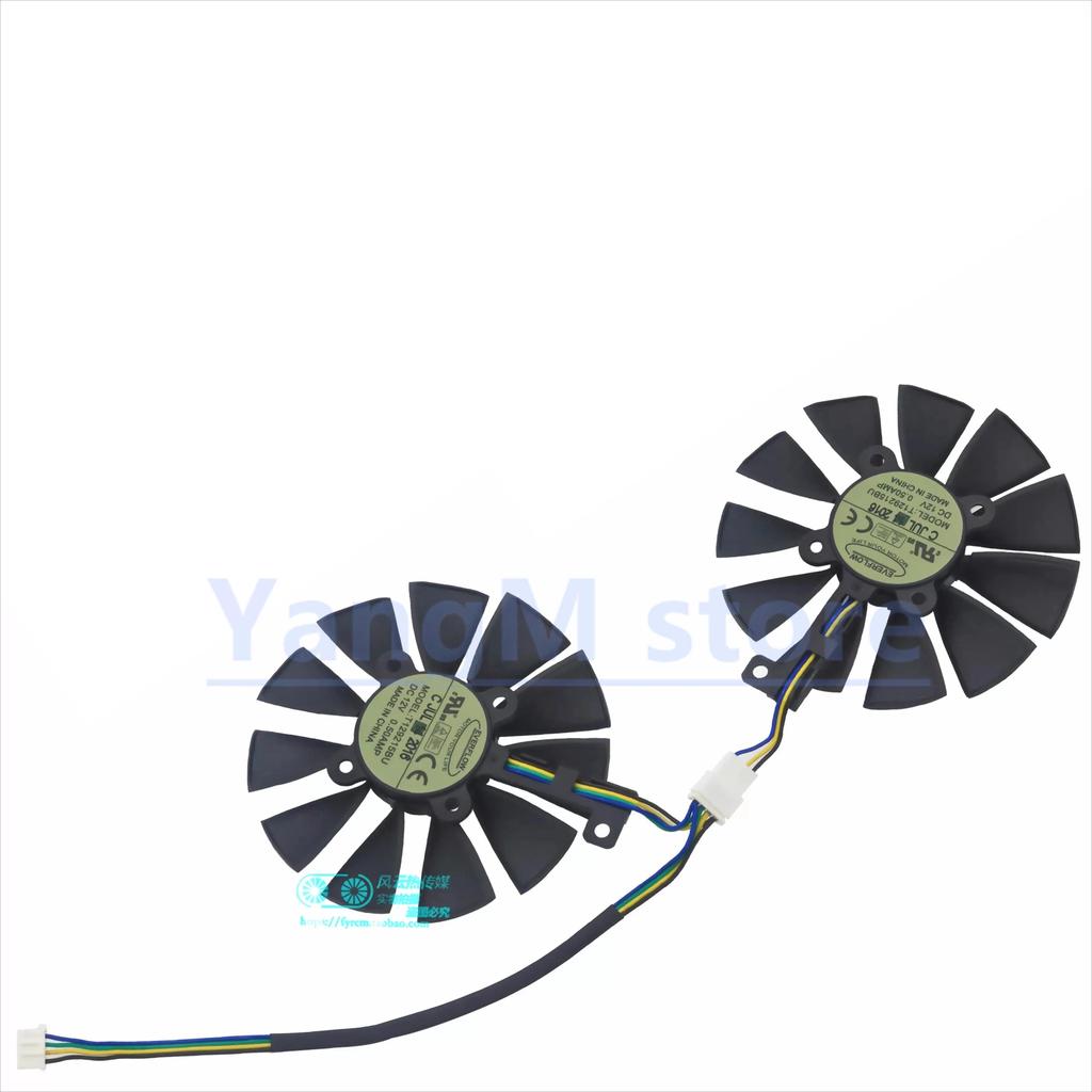 New Cooler Fan Cooling For ASUS AREZ GeForce GTX 1060 1070 RX570 P106 FDC10U12S9-C T129215SU PLD1001
