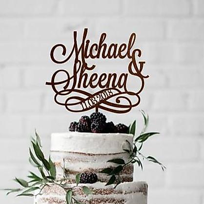 Cake Topper / Topper Kue Akrilik / Lamaran Hiasan Kue Pernikahan