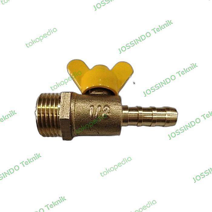 KRAN GAS SINGLE KUNINGAN 1/2" HEAVY DUTY / KRAN GAS KUNINGAN SINGLE HEAVY DUTY