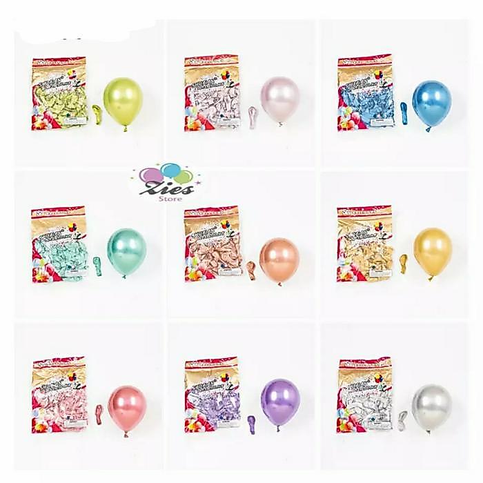 balon latex chrome 5inch / balon metalik chrome 5inch