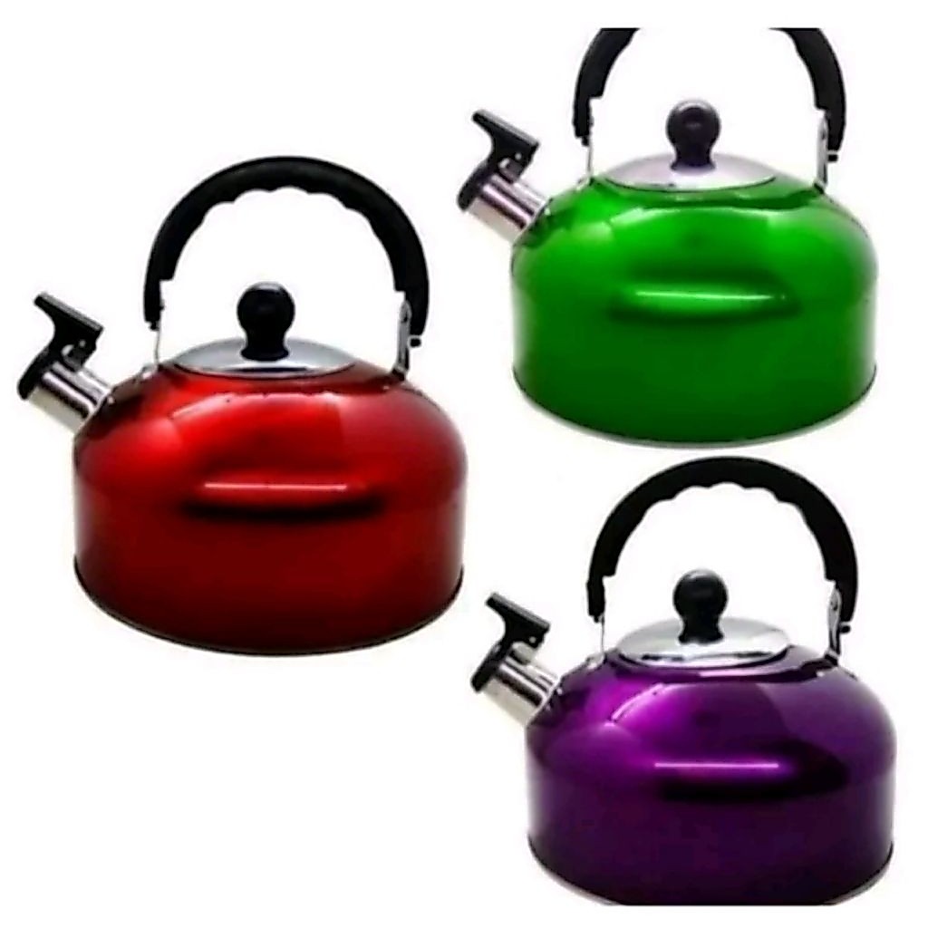Teko Siul Stainless Steel Kettle 3 Liter Whistle Alat Masak Air Bunyi1,5 Liter