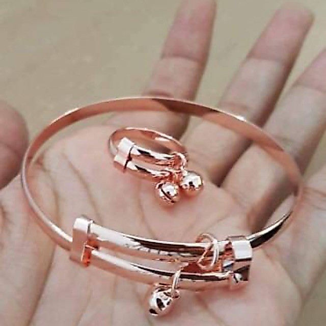 Replika Set gelang + cincin suasa5 lapis emas