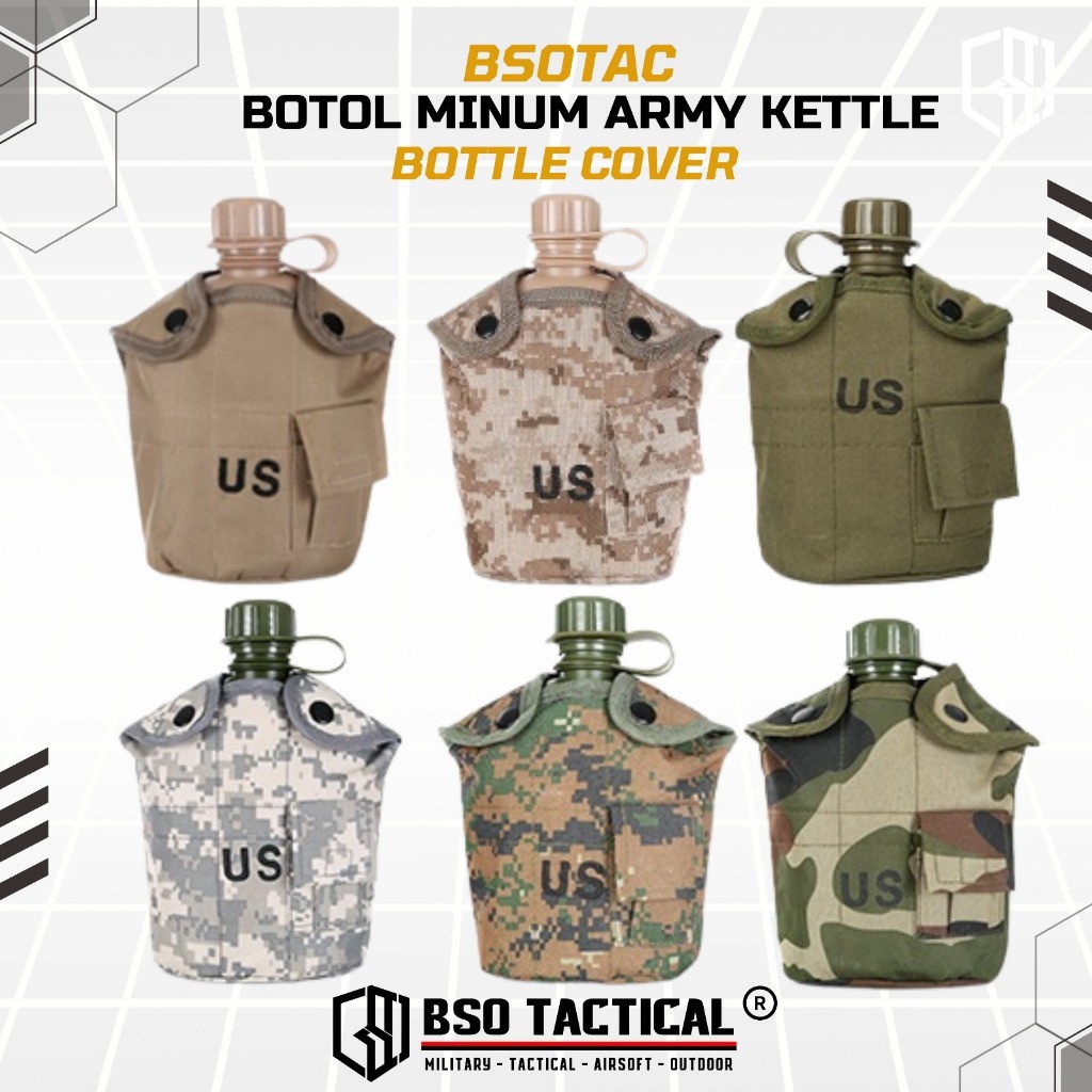 Botol Minum Air Army Kettle Outdoor Bottle US Army Style Peples     Berkualitas