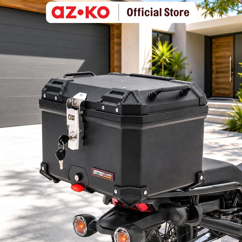 AZKO Otto Klasse 45 ltr Box Motor Pp Square Motorcycle Box Bagasi Motor Box Penyimpanan Motor Perlen