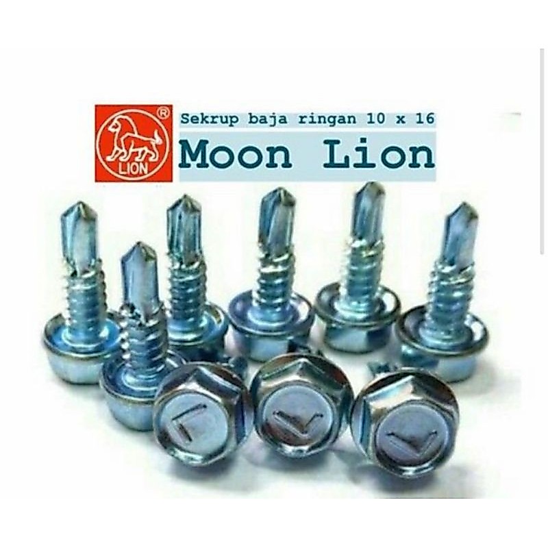 Baut Baja Ringan Moon Lion 10x16 | Baut Baja Ringan Moon Lion 10x19 | Baut Baja Ringan Tajam Kuat Mo
