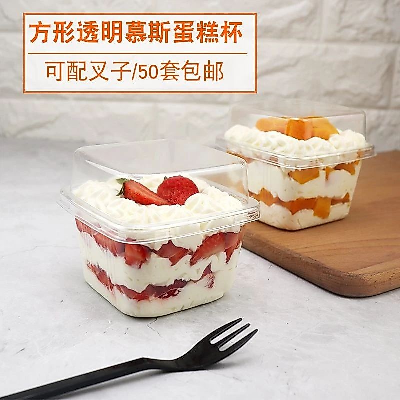 10pcs Korean dessert box premium box cup mika dessert salad buah