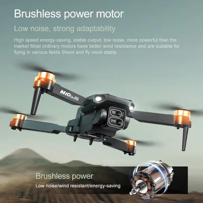 Untuk Drone RC M10 Asli 8K Profesional HD Dual Kamera Dengan Layar FPV WIFI Motor Tanpa Sikat Penghi