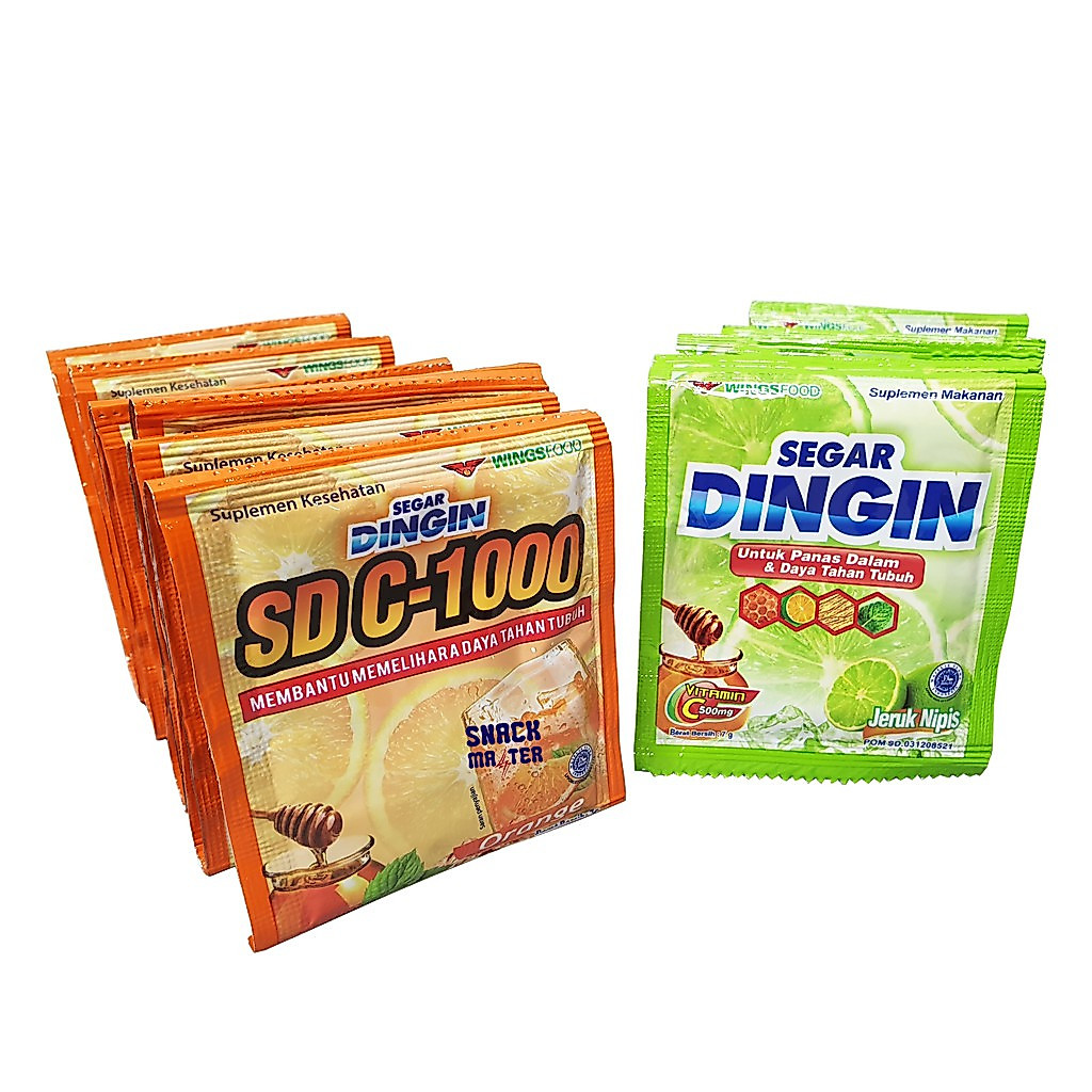 Segar Dingin SDC-1000 Orange Jeruk Nipis 7g Panas Dalam 1 Renceng Isi 12 Sachet
