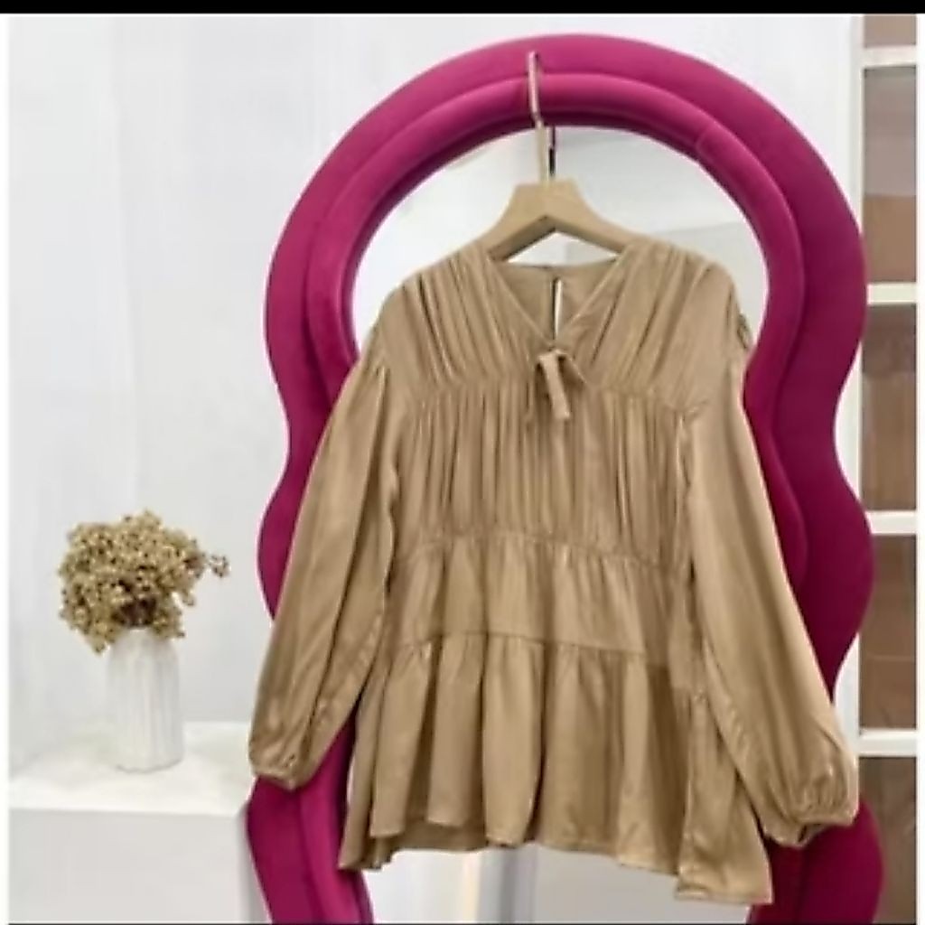 Blouse rayon twill polos renda //Blouse Terbaru