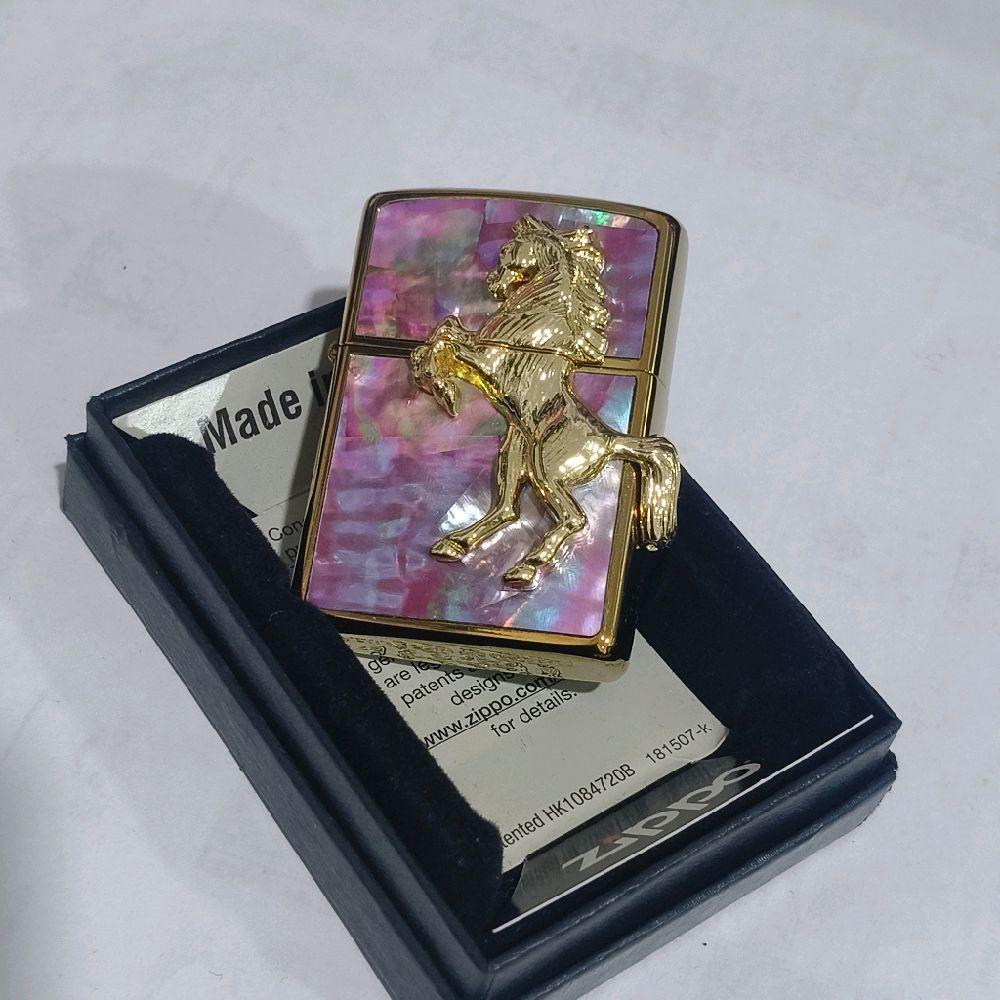 ZIPPO WINNING HORSE PINK SMOOTH ORIGINAL