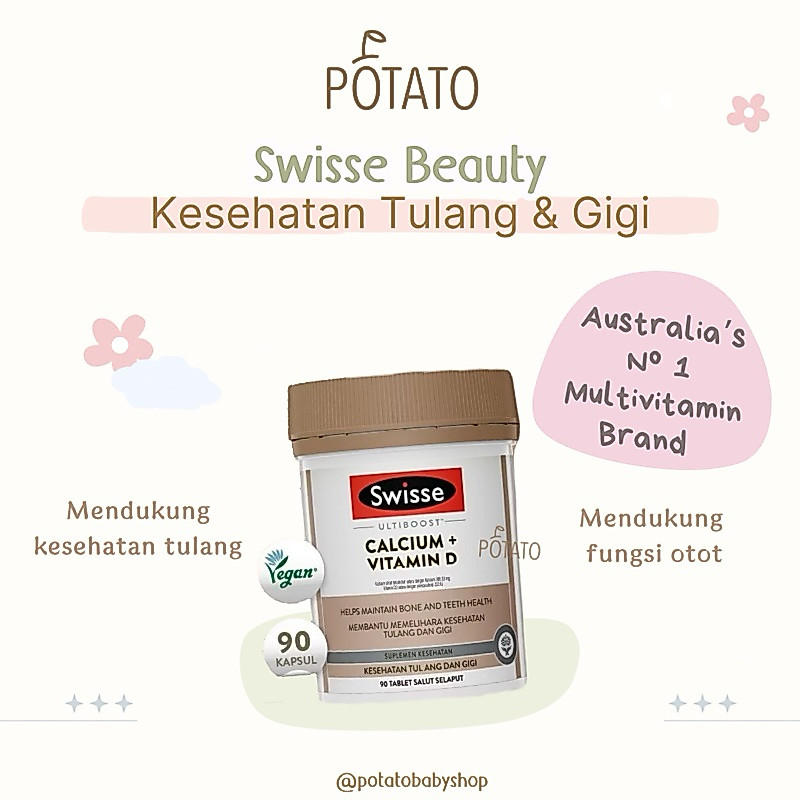 Swisse Ultiboost Calcium & Vitamin D - Suplemen Kalsium & Vit D3