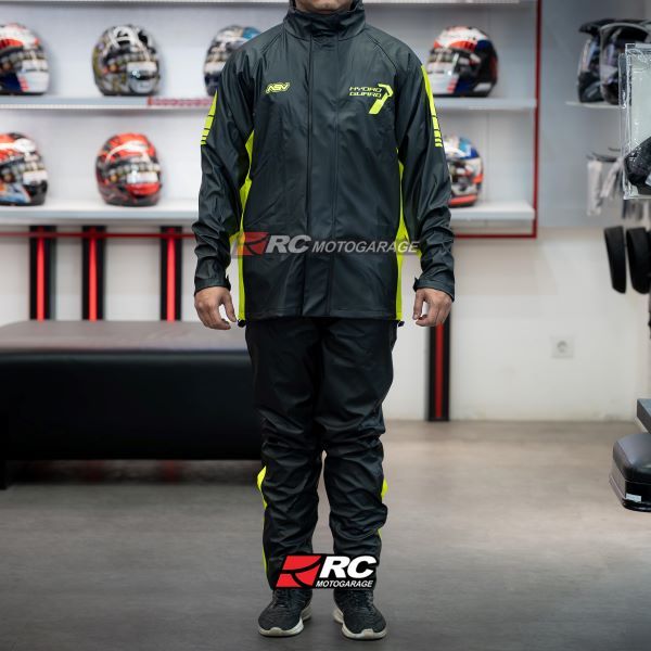 Jas Hujan - ASV Hydro Guard Black Fluo Yellow Raincoat