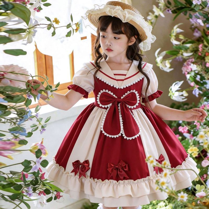 [Hutan Dongeng] Gaun gadis, gaun putri Lolita, gaun anak-anak, gaun gaya asing, gaun ulang tahun