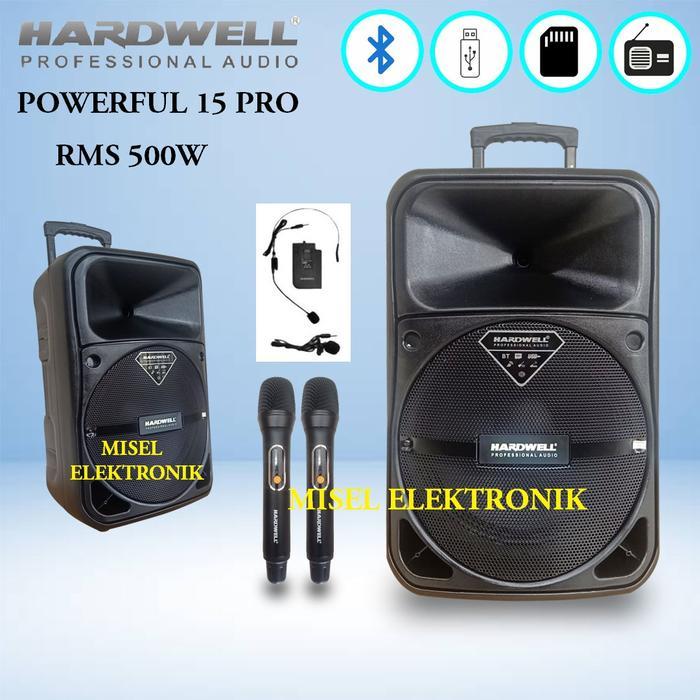 Speaker Portable 15 Inch Terbaik Hardwell Powerful 15 Pro Bluetooth