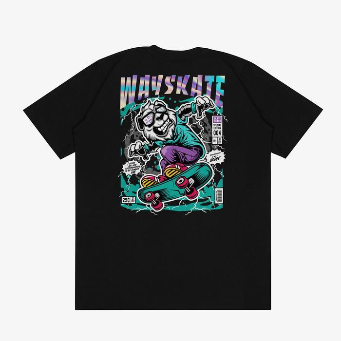 Baju Distro Sablon Reflective Rainbow Way Skate Unisex Pria Wanita Cotton Combed Gratis Stiker & Goo