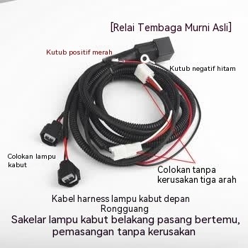 Kabel set lampu kabut universal H8 H11 H16 - Sepasang kabel lampu kabut