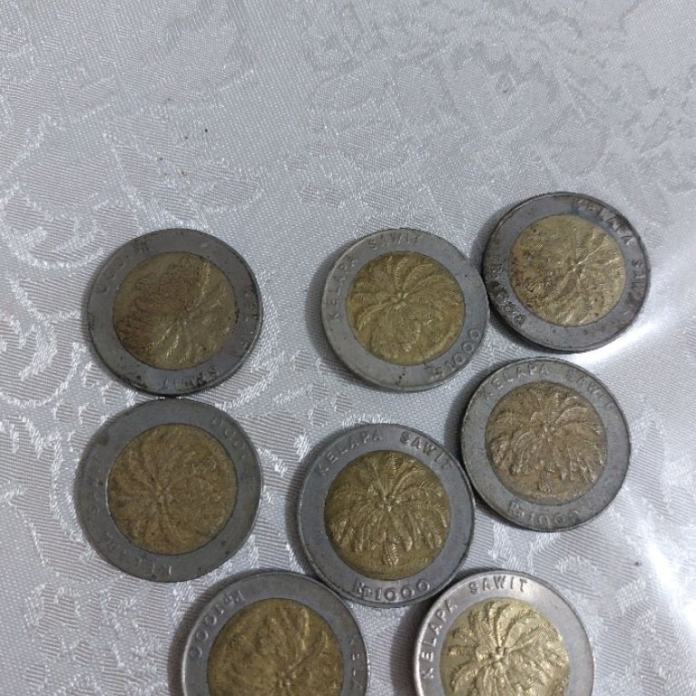 uang kuno koin 1000 kelapa sawit