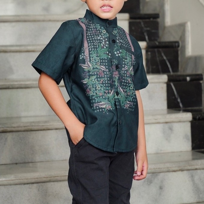 Benang Jarum - Serenity Soiree Kids Shirt - Midnight