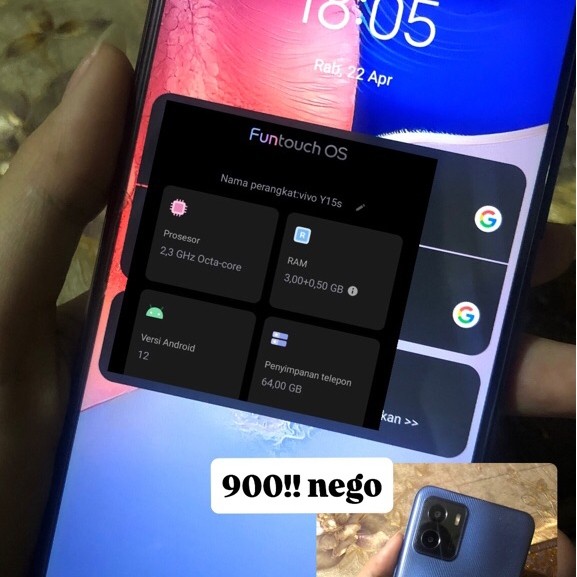 Jual HP Second baru ori Vivo y15s