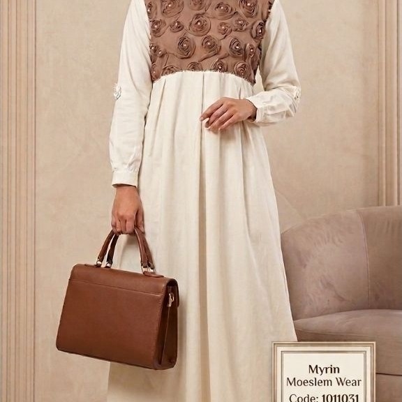 Myrin Moelem Wear 1011031 Gamis Putih Chic style