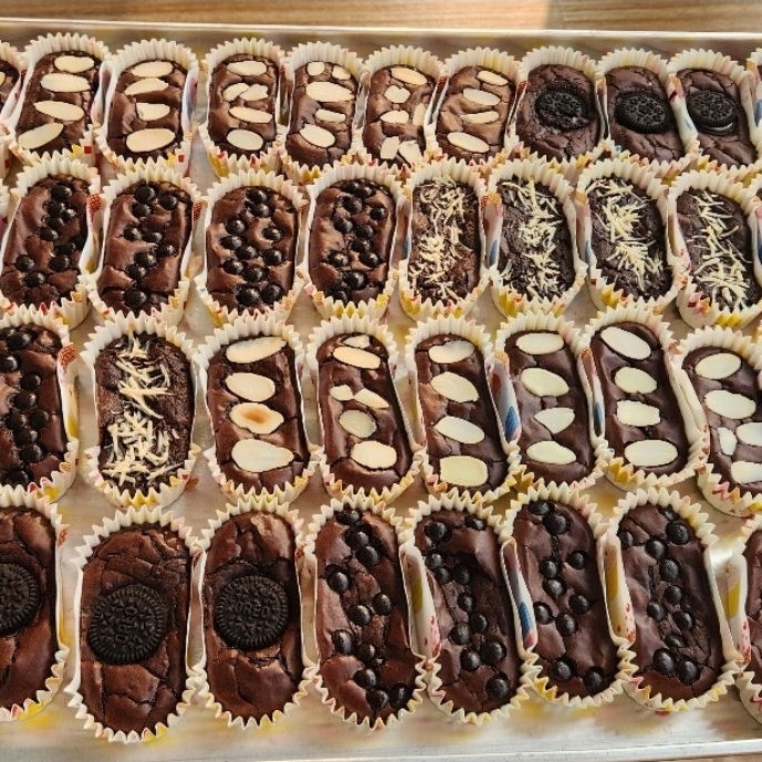 Brownies Mini / Fudgy Brownies / Brownies Panggang