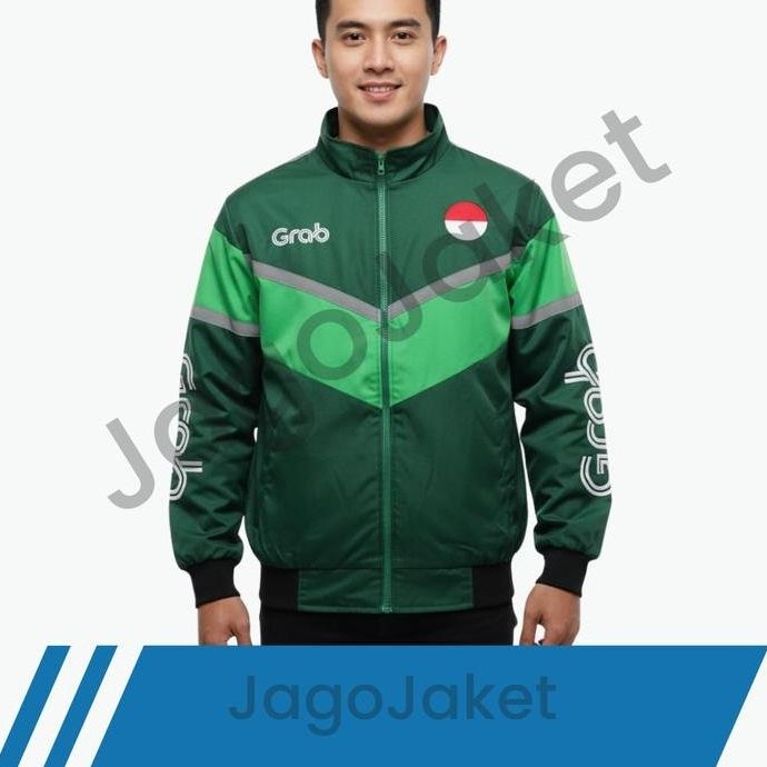 NEW PORODUK JAGOJAKET - JAKET GRAB THAILAND PRIA BOMBER WATERPROOF ANTI AIR REFLEKTIF ANTI GERAH &
