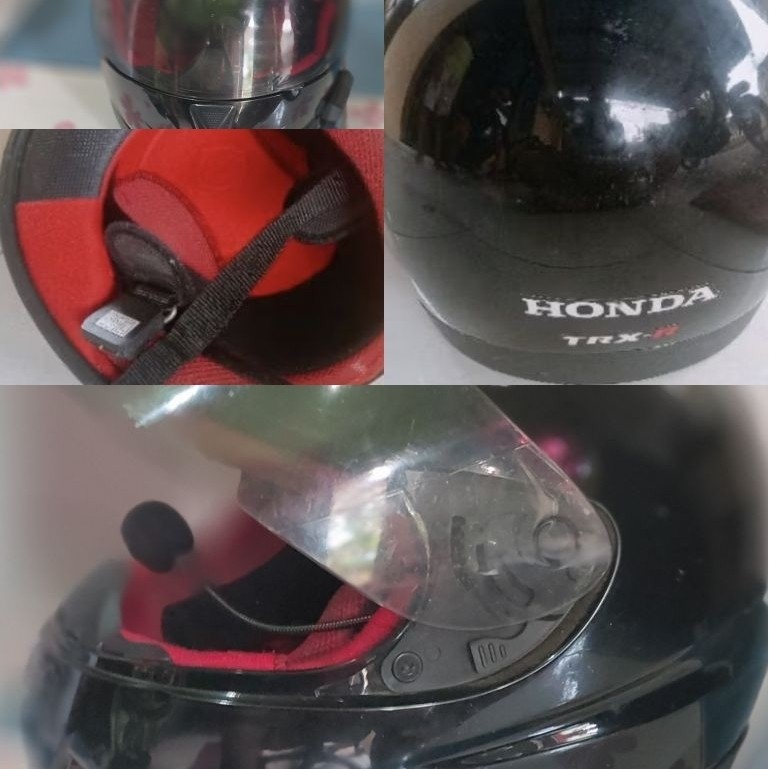 HELM HONDA ORIGINAL FULL FACE + BLUETOOTH HANDSFREE