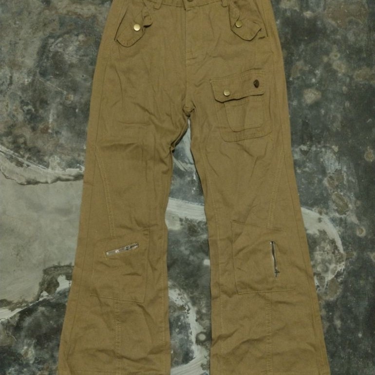 Japanese Brand Flare Pants Multipocket