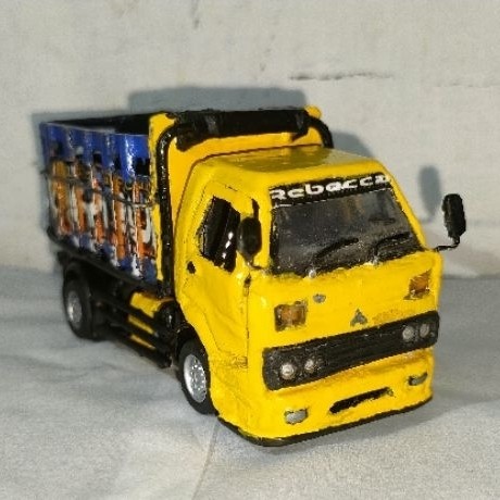 Miniatur truk oleng, ban karet, miniatur mainan anak ,