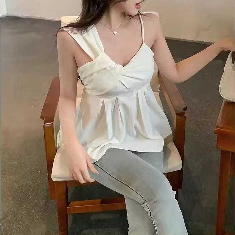 Atasan Wanita Bahan Cey Crinkle Model Sally Style Korea Nyaman Melar