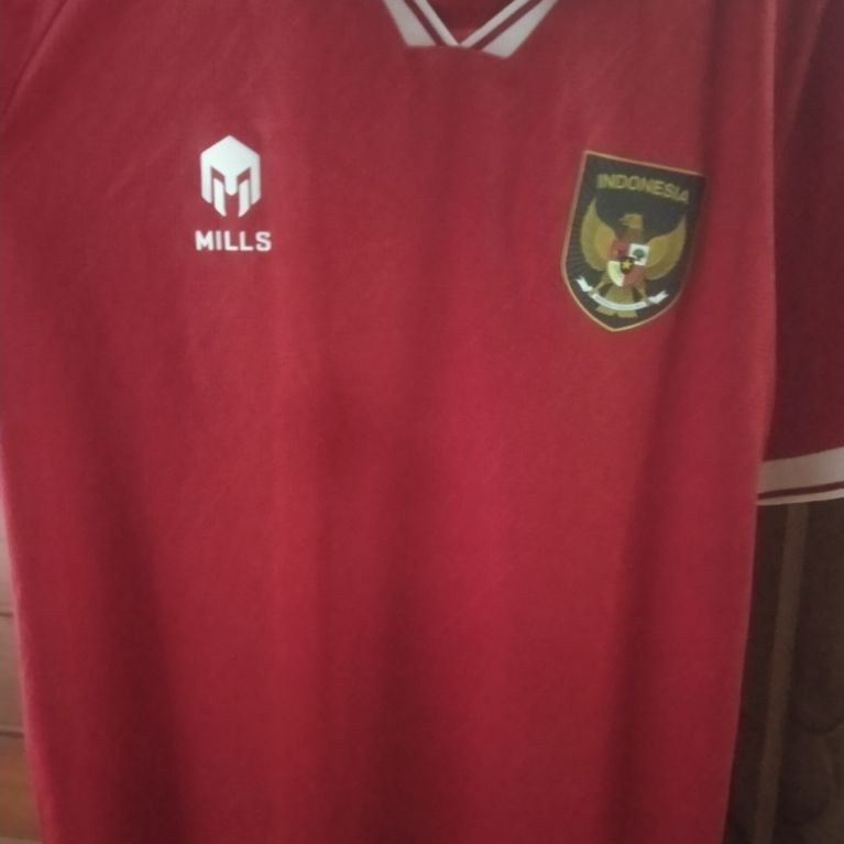 jersey timnas home 2022 short sleeve player issue original mills