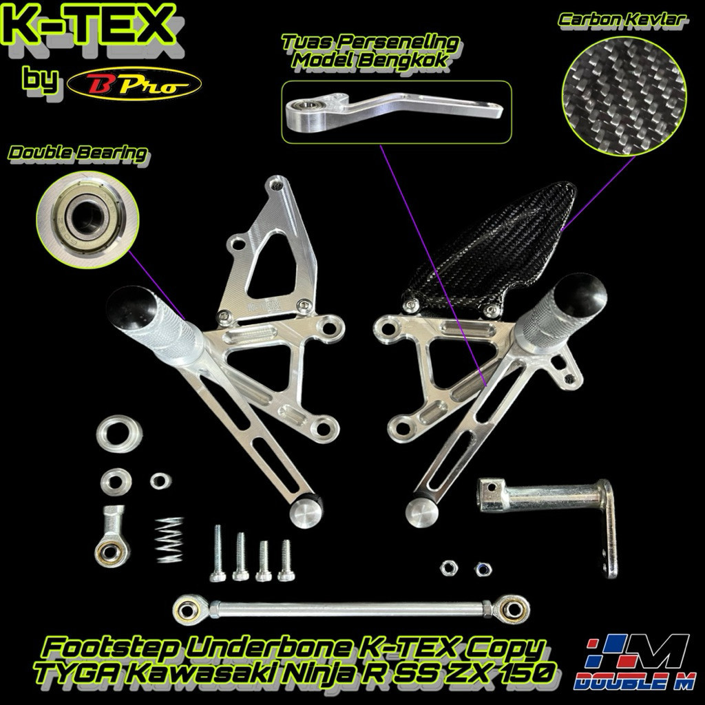 Footstep Step Underbone UB KTEX Model TYGA Kawasaki Ninja R RR SS 150 not bpro VRG