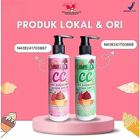 WALNUTS CC BODY SUNSCREEN LOTION 200ML BPOM LOKAL CC BODY SUNSCREEN WALNUTS