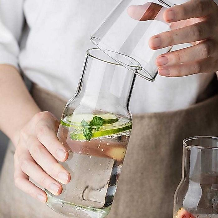 Ready Gelas Cangkir Kaca Teh Kopi Unik Koleksi Antik Model Botol-Tutup 2 In1 #Gratisongkir