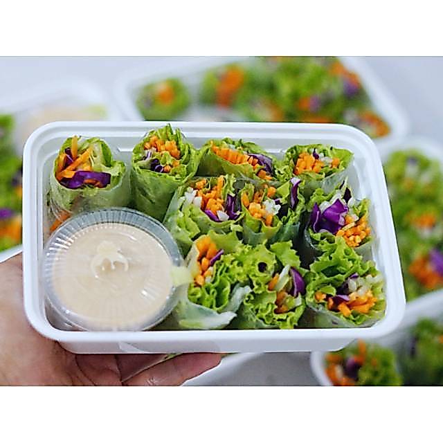 Salad Roll sayur dengan japanese dressing / salad wrap dari @ salad.oh_
