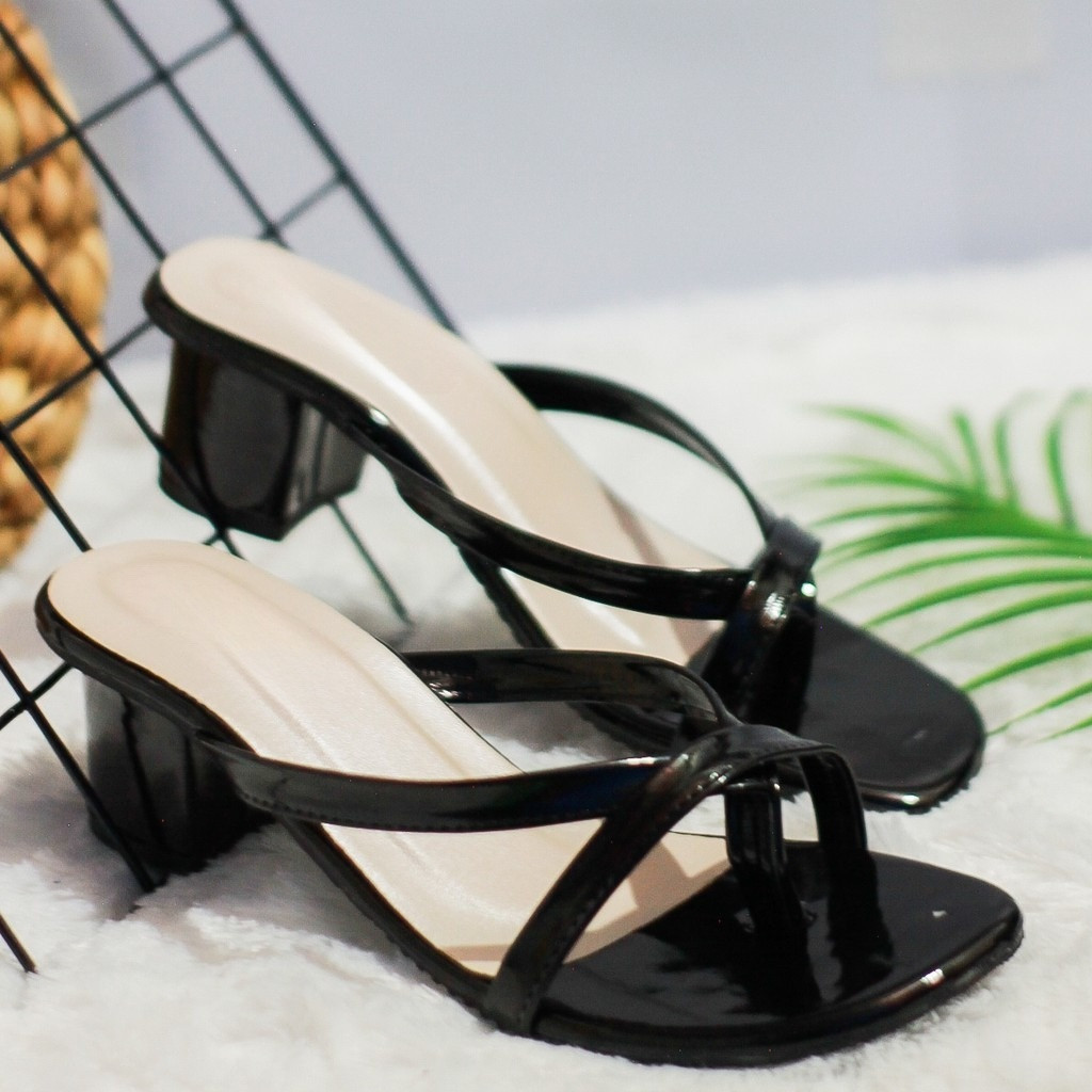 ab10 Sepatu Sandal Heels Wanita Grita Sandal Heels Tali Hak Tahu 5cm