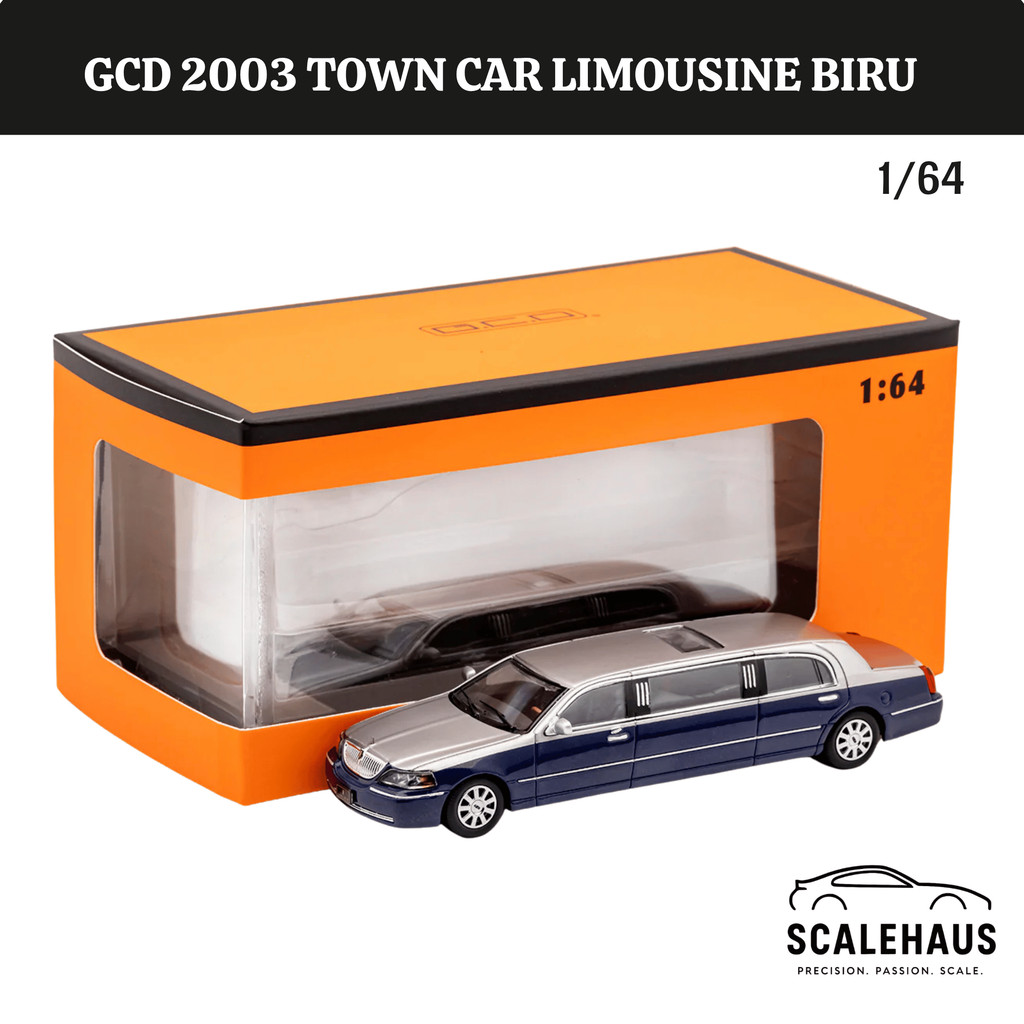 GCD 1/64 2003 Town Car Limousine Blue