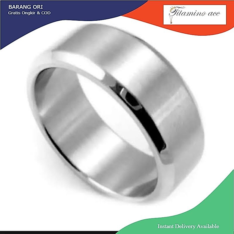 Cincin Couple Putih Titanium