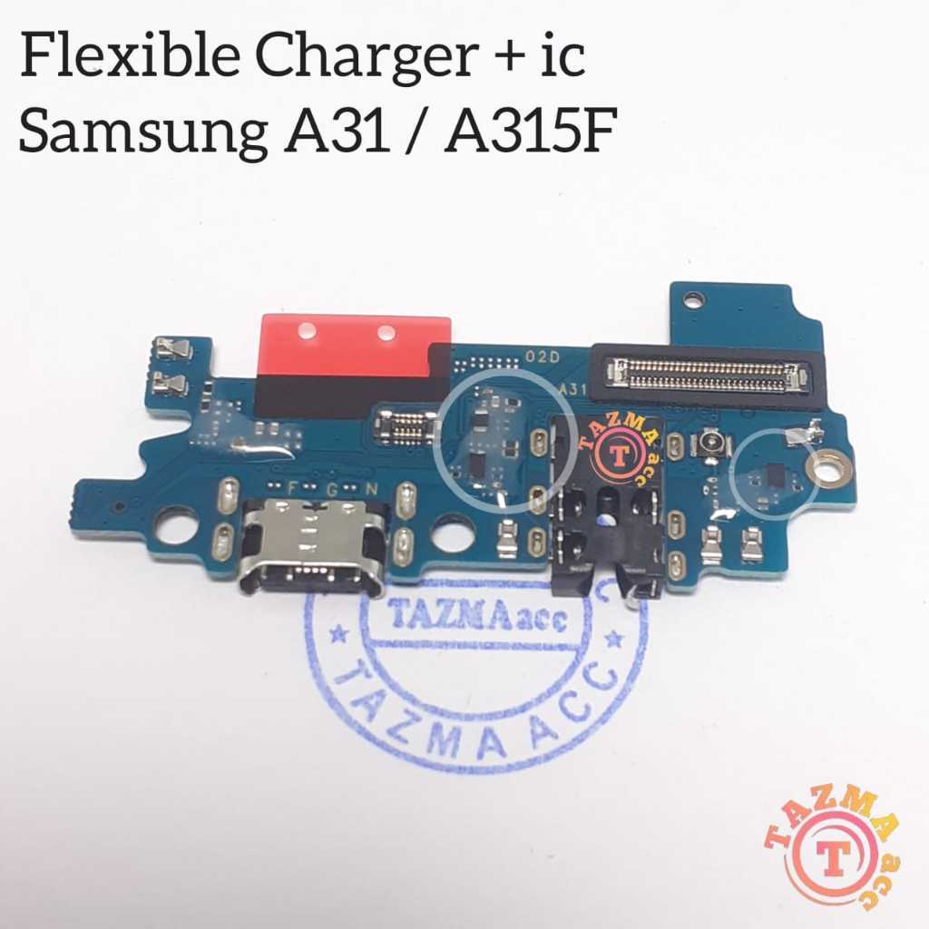 Plus ic + Samsung A31 A315F Ori Flexible Charger + ic Flexibel Fleksibel Cas Charger Samsung A31 A31