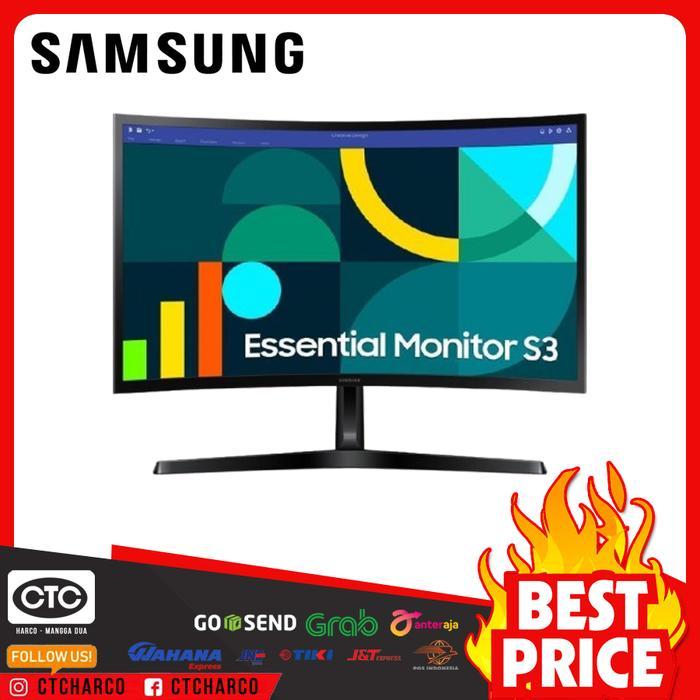 Monitor Led Samsung S24D366 Curve - 24 Inch PC Komputer - PLS VGA HDMI
