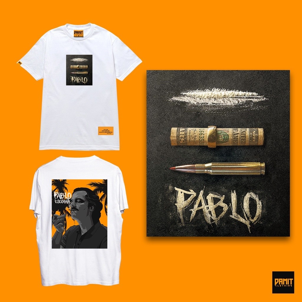 Kemeja Oversized Pablo Escobar, Bahan Katun Berkualitas, Full Tag, Bonus Stiker Desain
